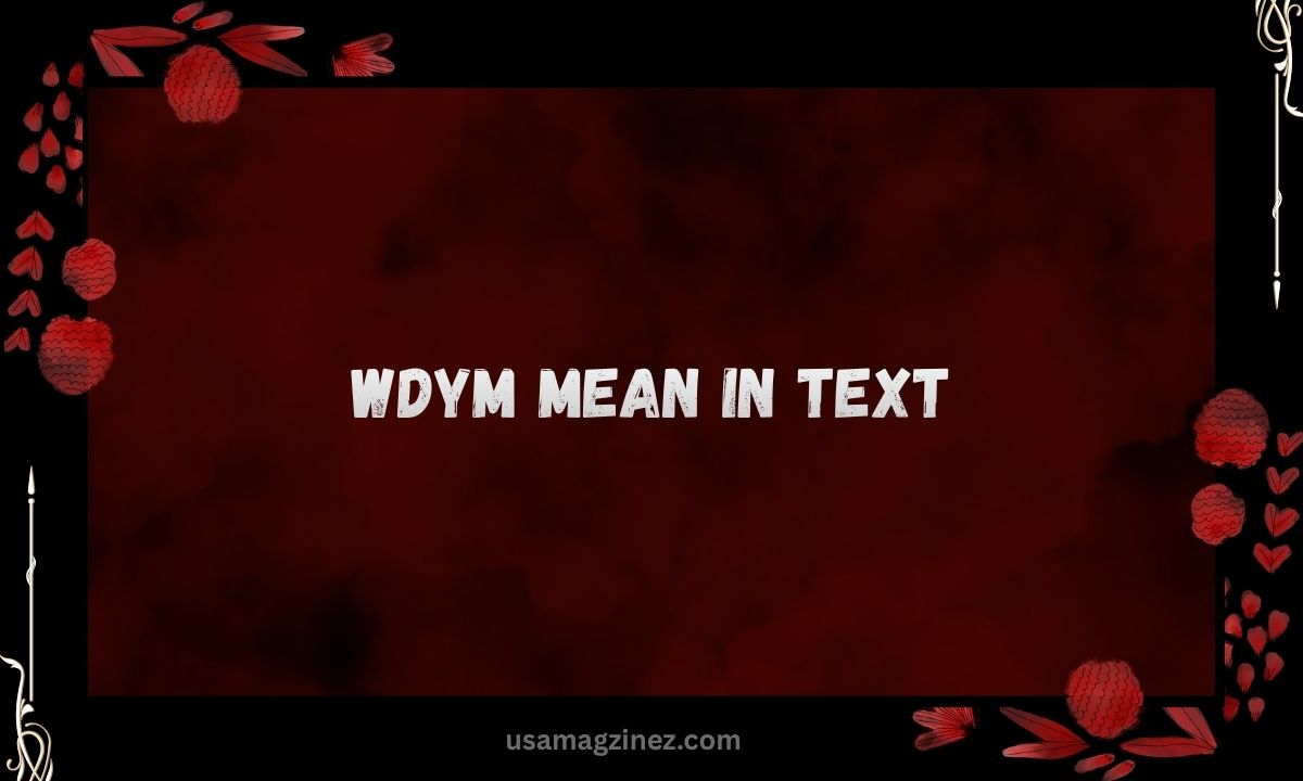WDYM Mean in Text What It Really Means in Chat (2026)