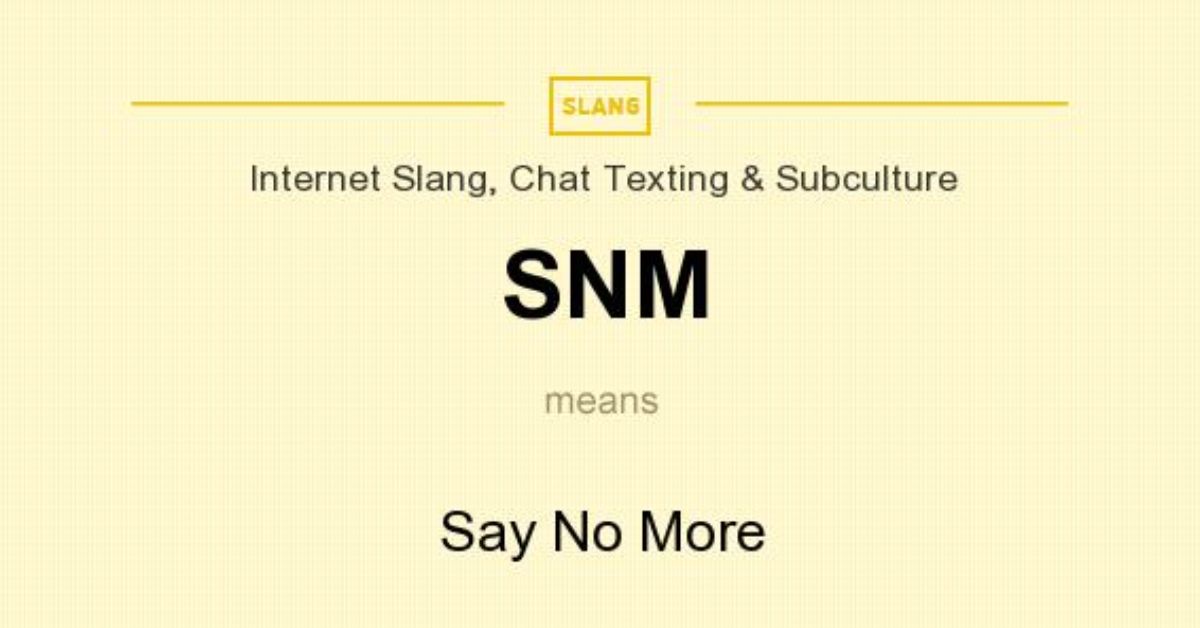 snm meaning